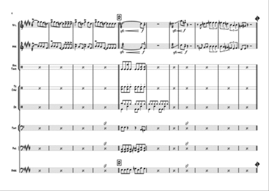Peter Gunn Percussion Ensemble scores gallery preview page 4