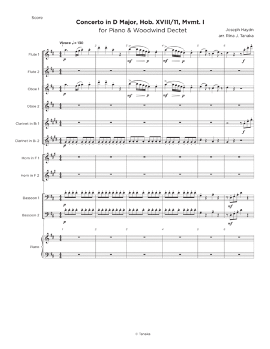 Keyboard Concerto No. 11 in D Major, Mvmt. 1: Vivace Bassoon scores gallery preview page 2