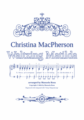 Waltzing Matilda (German chords; single page)