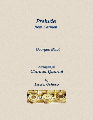 Book cover for Prelude from Carmen for Clarinet Quartet