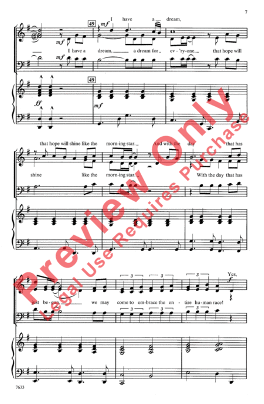 I Have a Dream 3-Part scores gallery preview page 7
