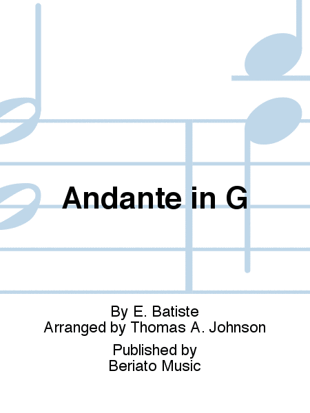 Andante in G Piano Solo - Sheet Music