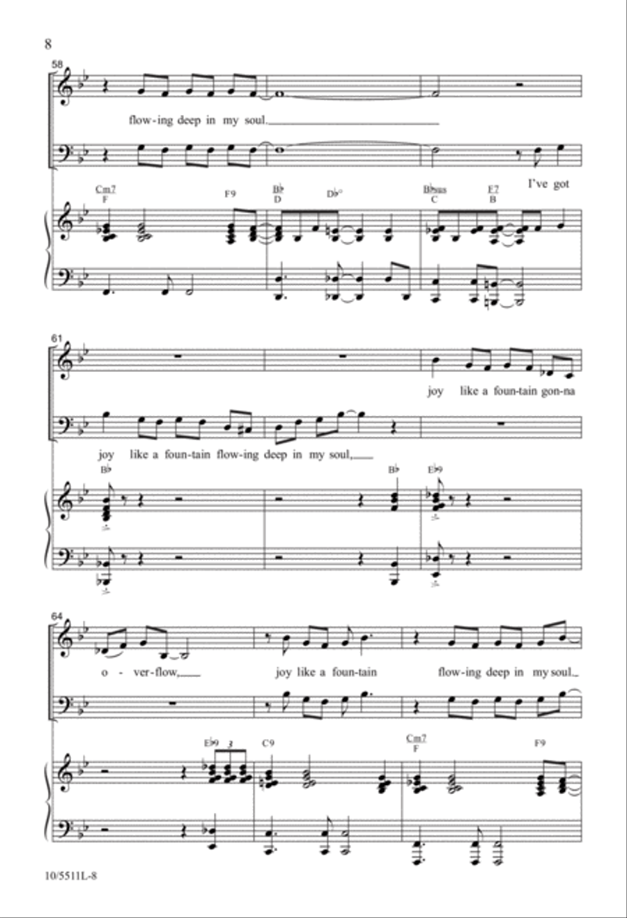 I've Got Peace Like a River 4-Part scores gallery preview page 8