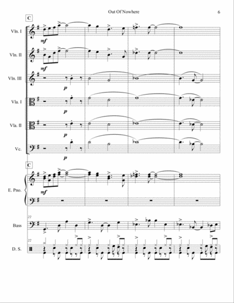 Out Of Nowhere Out Of Nowhere Set of Parts scores gallery preview page 6