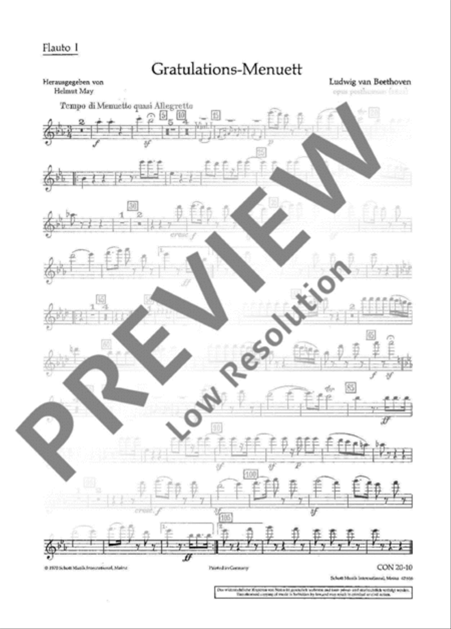 Gratulations-Menuett Orchestra scores gallery preview page 3