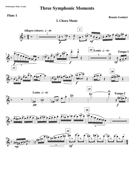 Three Symphonic Moments - I. Choro Music (Set of Parts) image number null