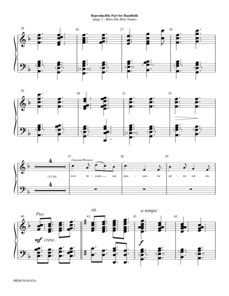 Bless His Holy Name (Downloadable Handbell Part)