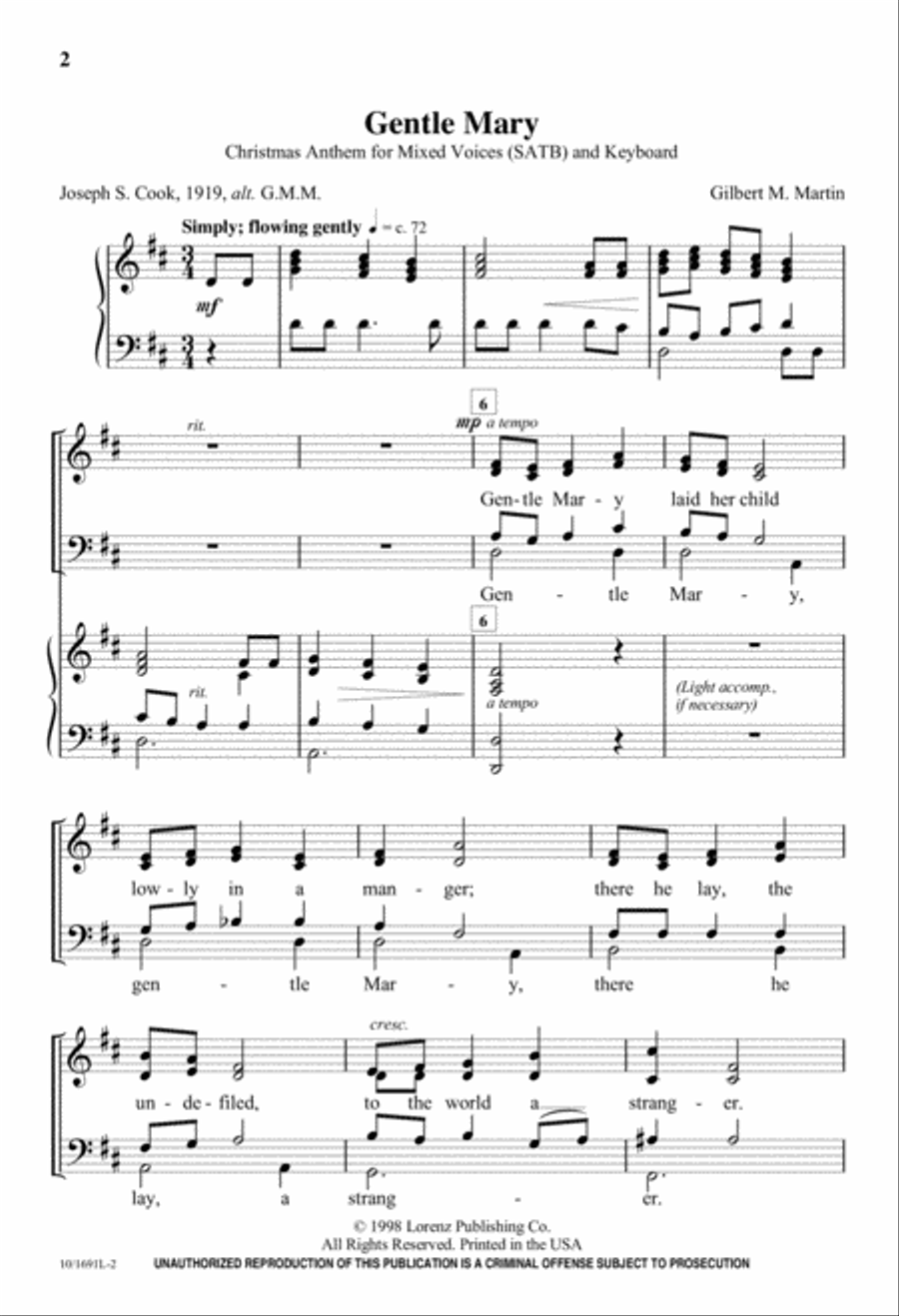 Gentle Mary Gentle Mary 4-Part scores gallery preview page 3