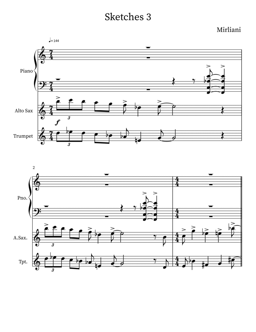 Sketches 3 - Score Only