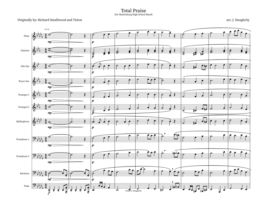 Total Praise Total Praise Marching Band scores gallery preview page 1
