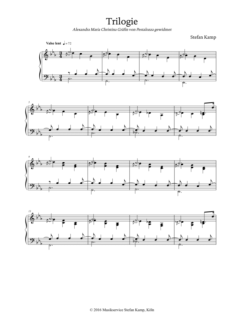 trilogie trilogie Piano Solo scores gallery preview page 1