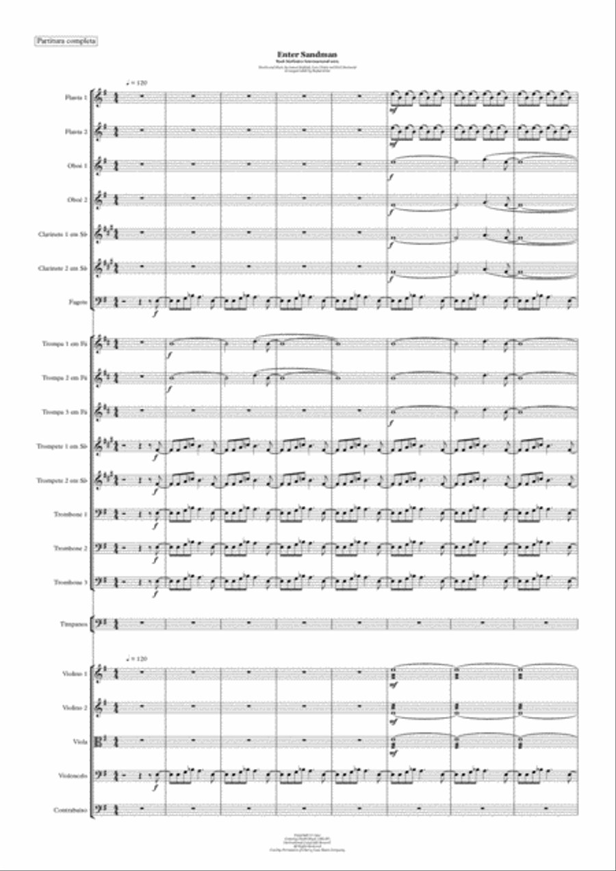 Enter Sandman Large Ensemble scores gallery preview page 1