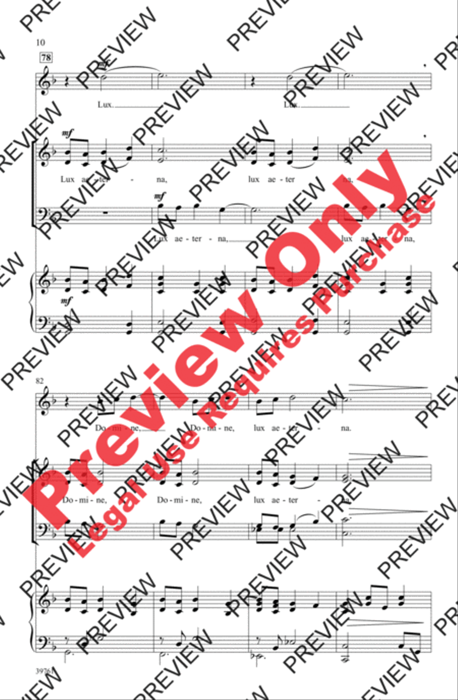 Lux Aeterna 4-Part scores gallery preview page 9