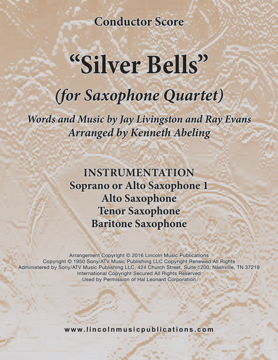 Silver Bells Saxophone Quartet scores gallery preview page 1