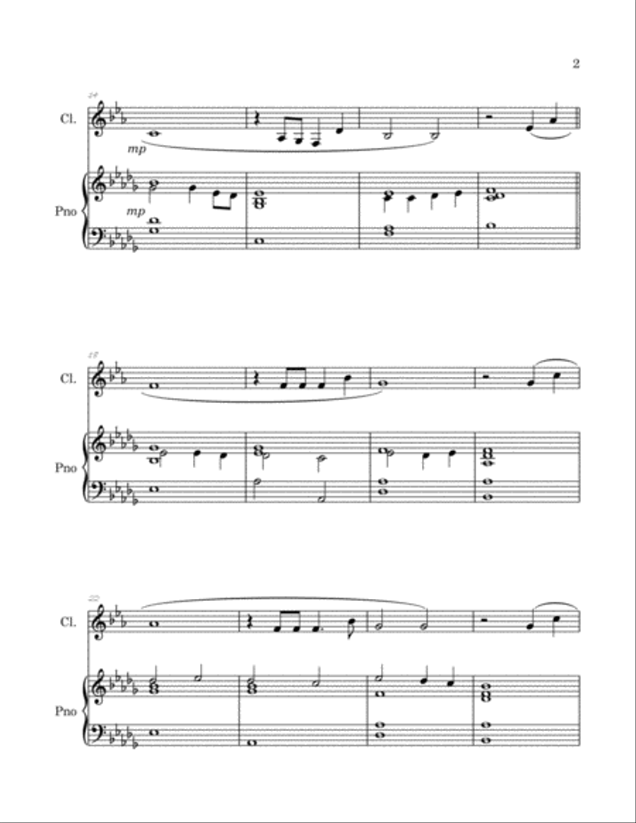Aria Clarinet Solo scores gallery preview page 3