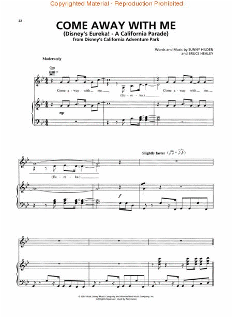 The Disney Theme Park Songbook Piano, Vocal, Guitar scores gallery preview page 3