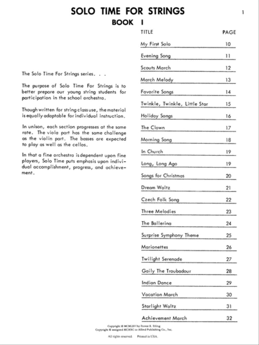 Solo Time for Strings, Book 1 Chamber Orchestra scores gallery preview page 3