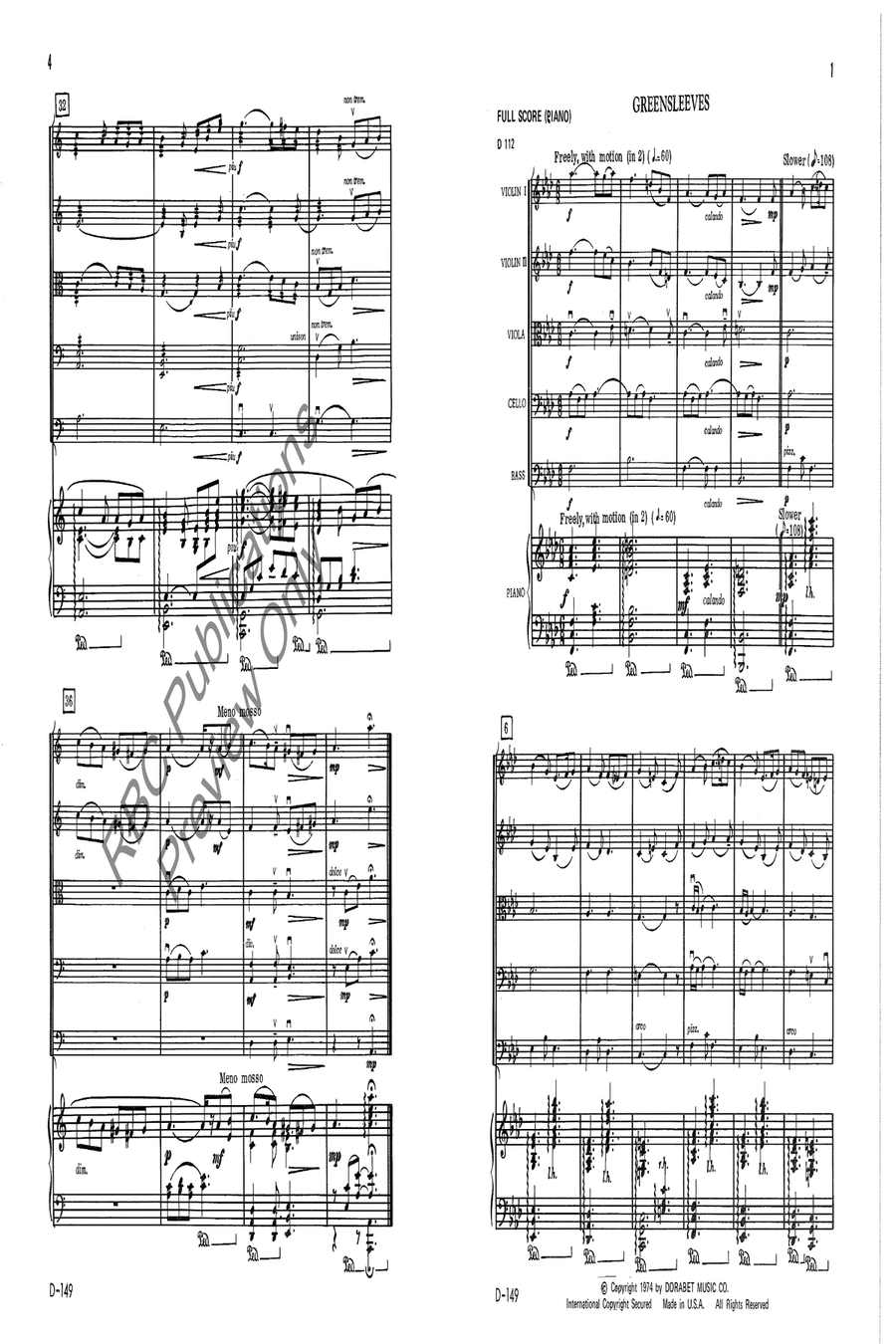 Greensleeves Greensleeves String Orchestra scores gallery preview page 5
