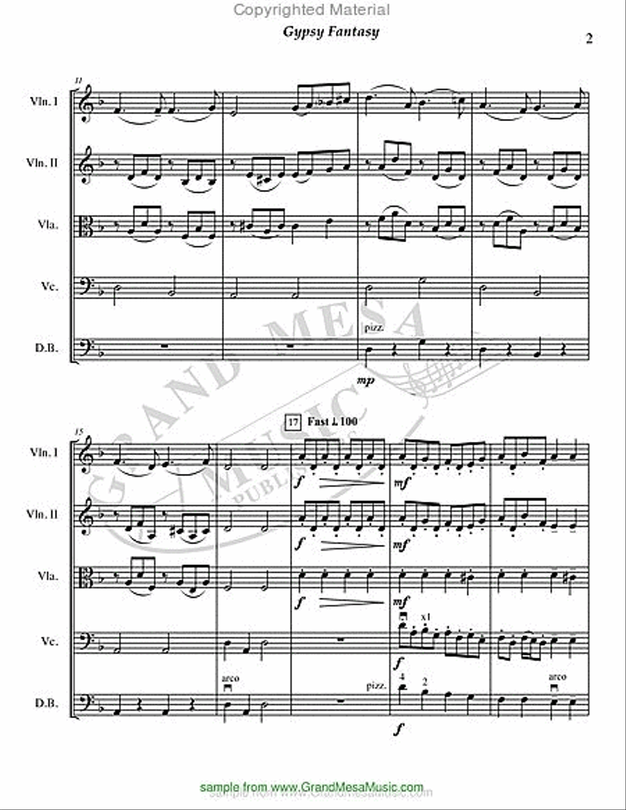 Gypsy Fantasy Gypsy Fantasy String Orchestra scores gallery preview page 3