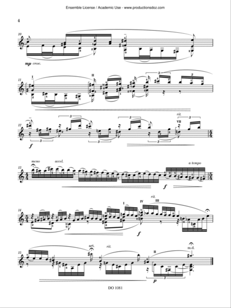 Suite brève Suite brève Classical Guitar scores gallery preview page 4