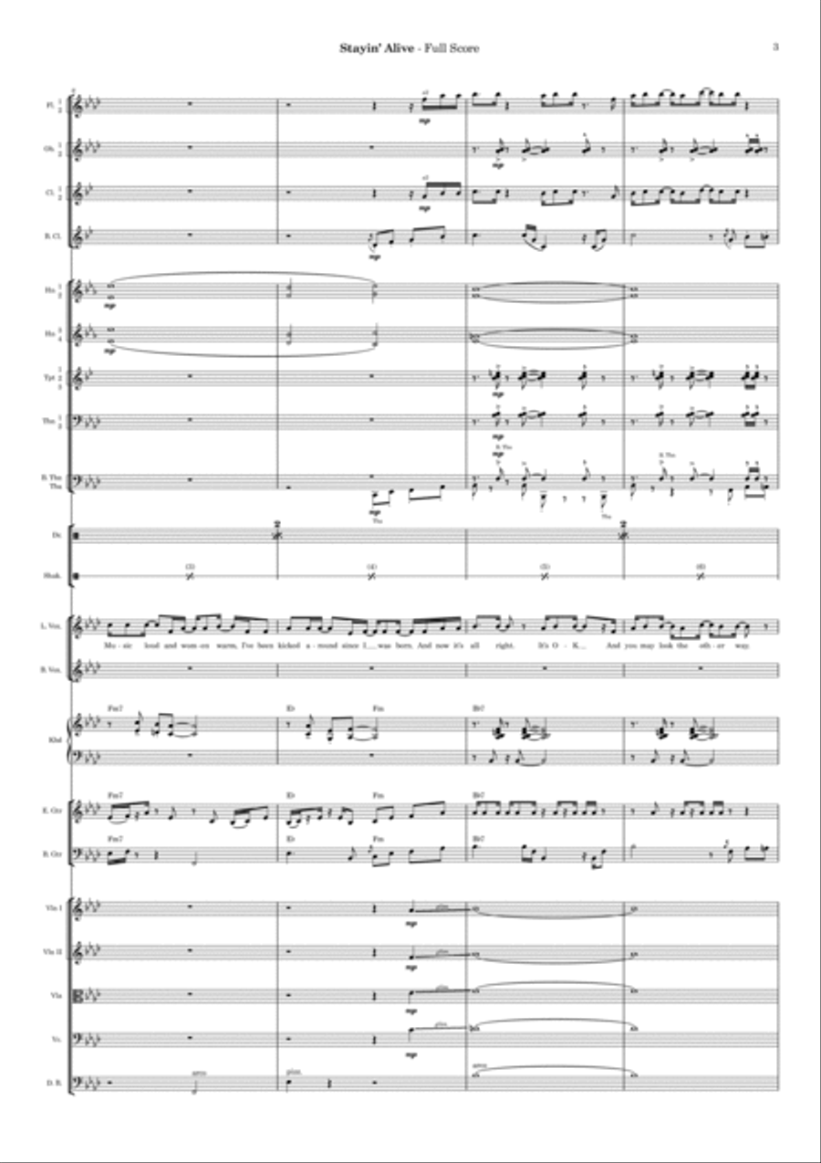 Stayin' Alive Full Orchestra scores gallery preview page 3