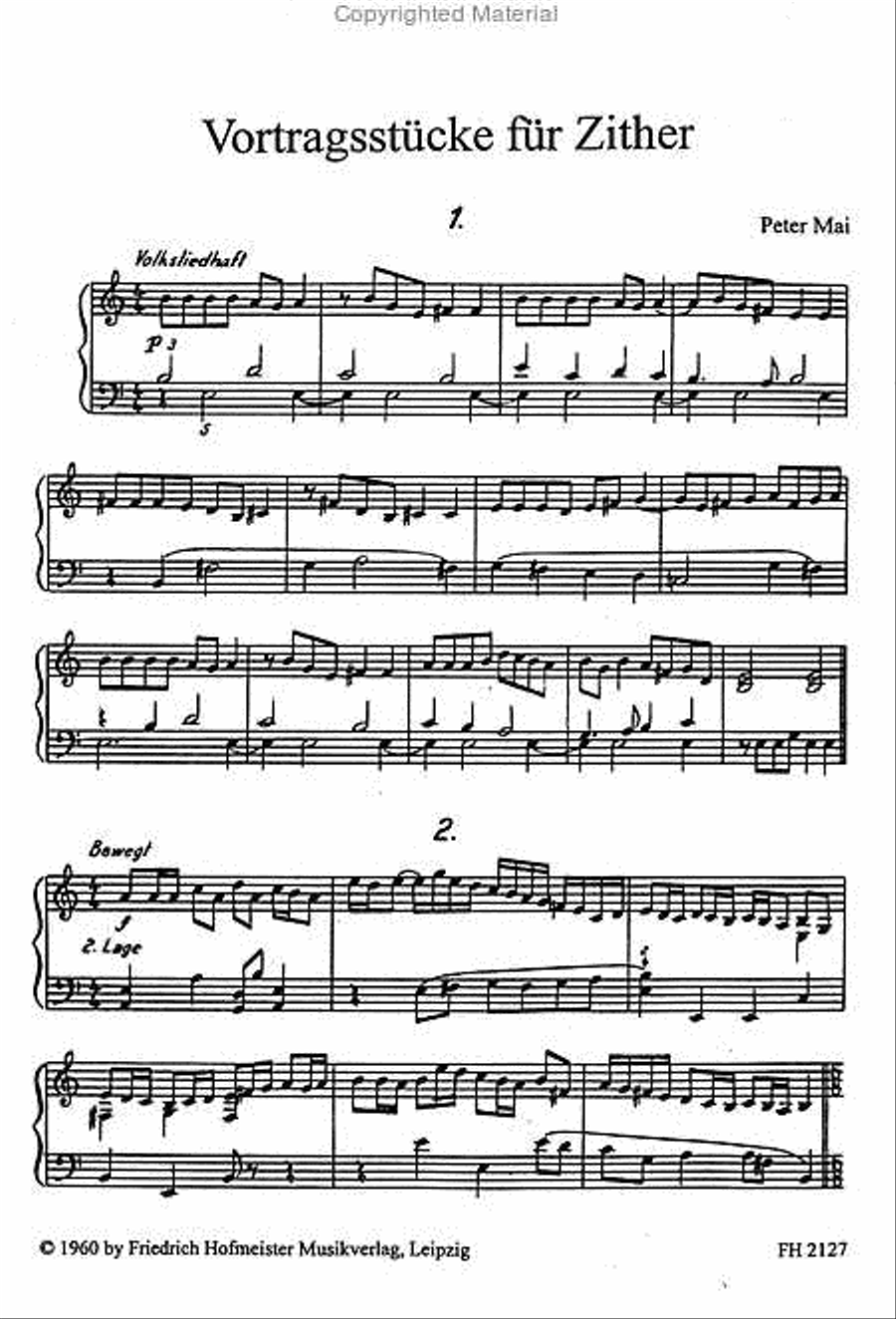 Vortragsstücke für Zither Zither scores gallery preview page 2