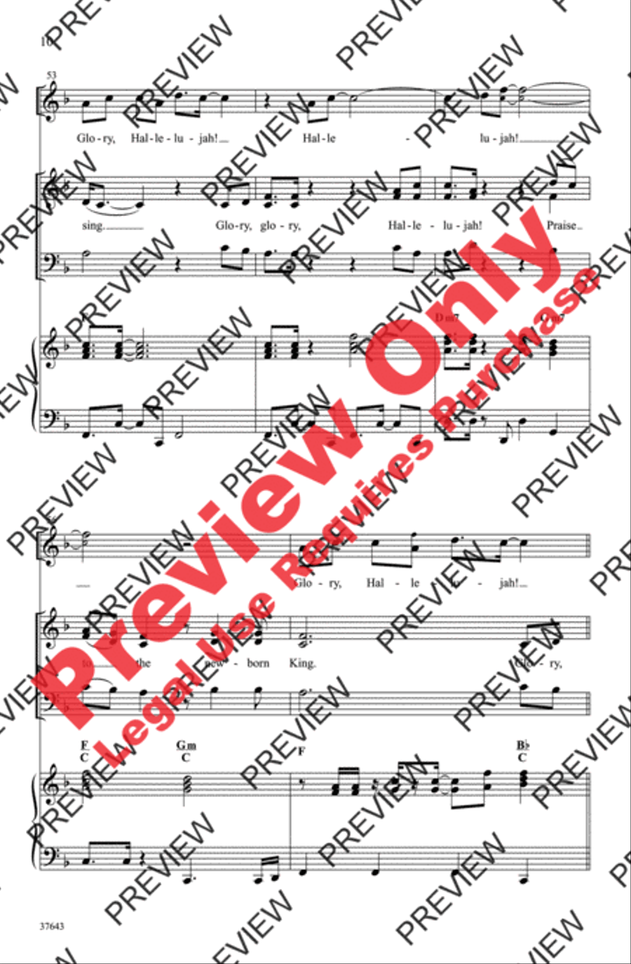 Christmas Glory Hallelujah 3-Part scores gallery preview page 10