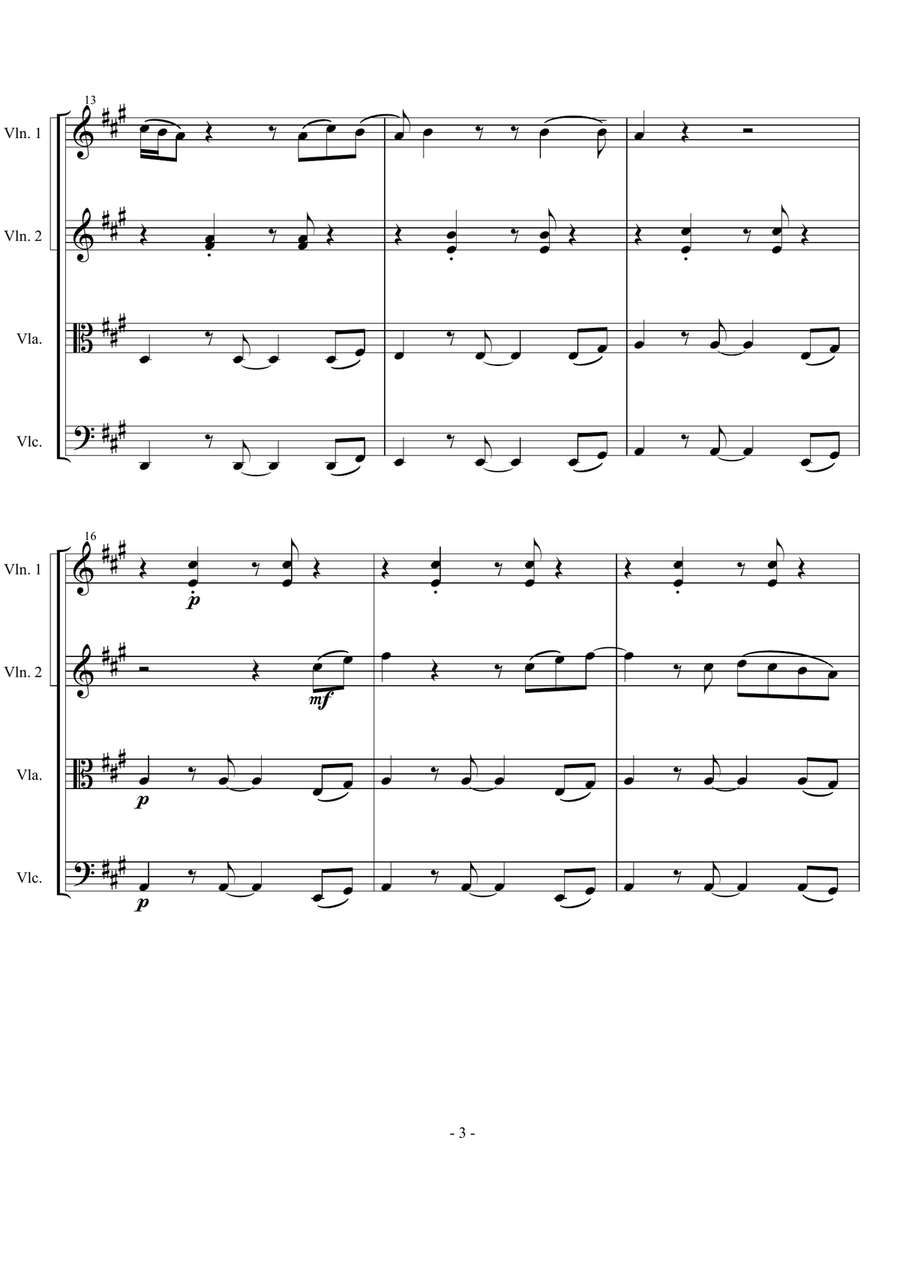 Stand By Me Stand By Me String Quartet scores gallery preview page 3
