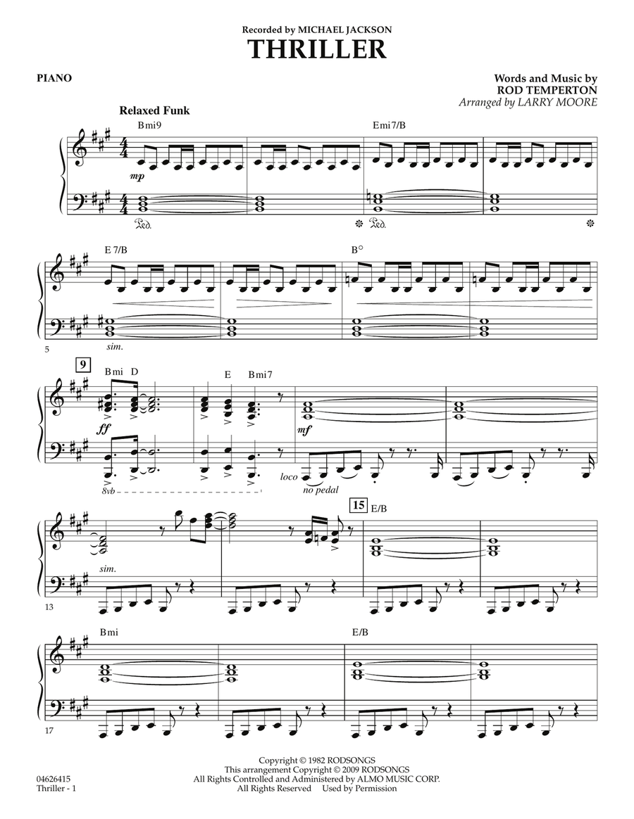 Thriller - Piano Orchestra scores gallery preview page 1