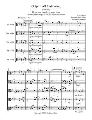O Spirit All-Embracing (Thaxted) (Bb) (Viola Quintet)