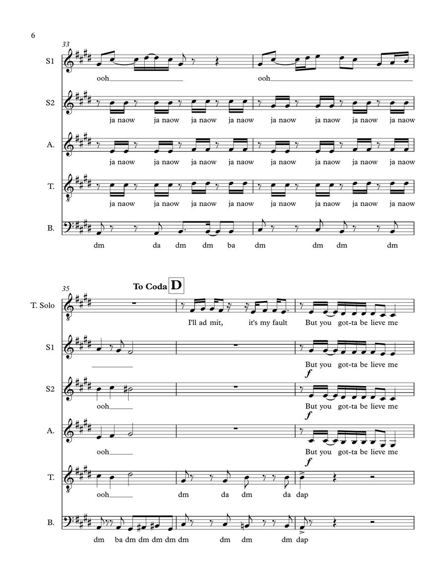 How Long Divisi scores gallery preview page 6