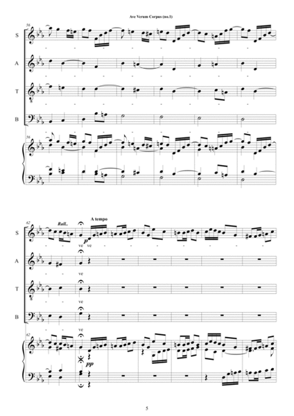 Ave verum corpus no 1 - Choir SATB and organ image number null