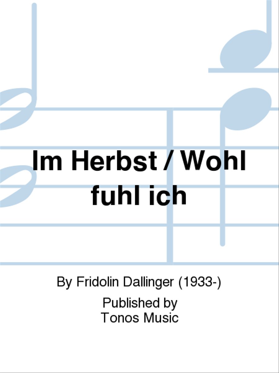 Im Herbst / Wohl fuhl ich TTBB scores gallery preview page 1