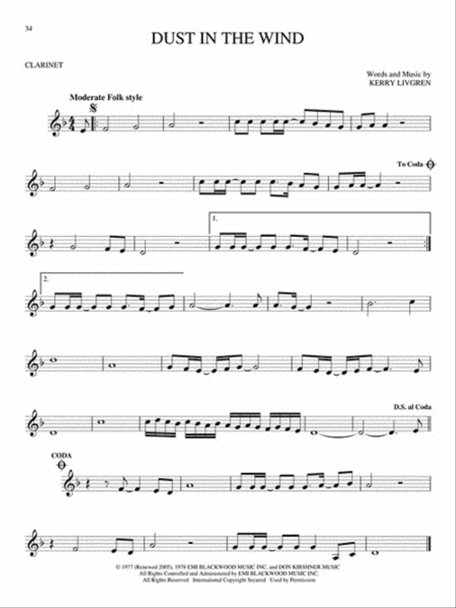 Essential Songs for Clarinet Clarinet Solo scores gallery preview page 3