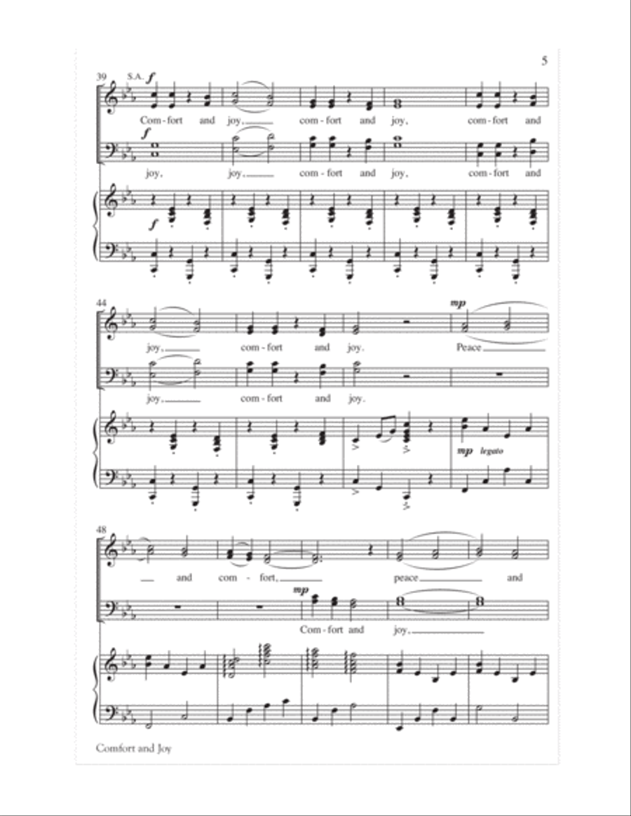 Comfort and Joy 4-Part scores gallery preview page 6
