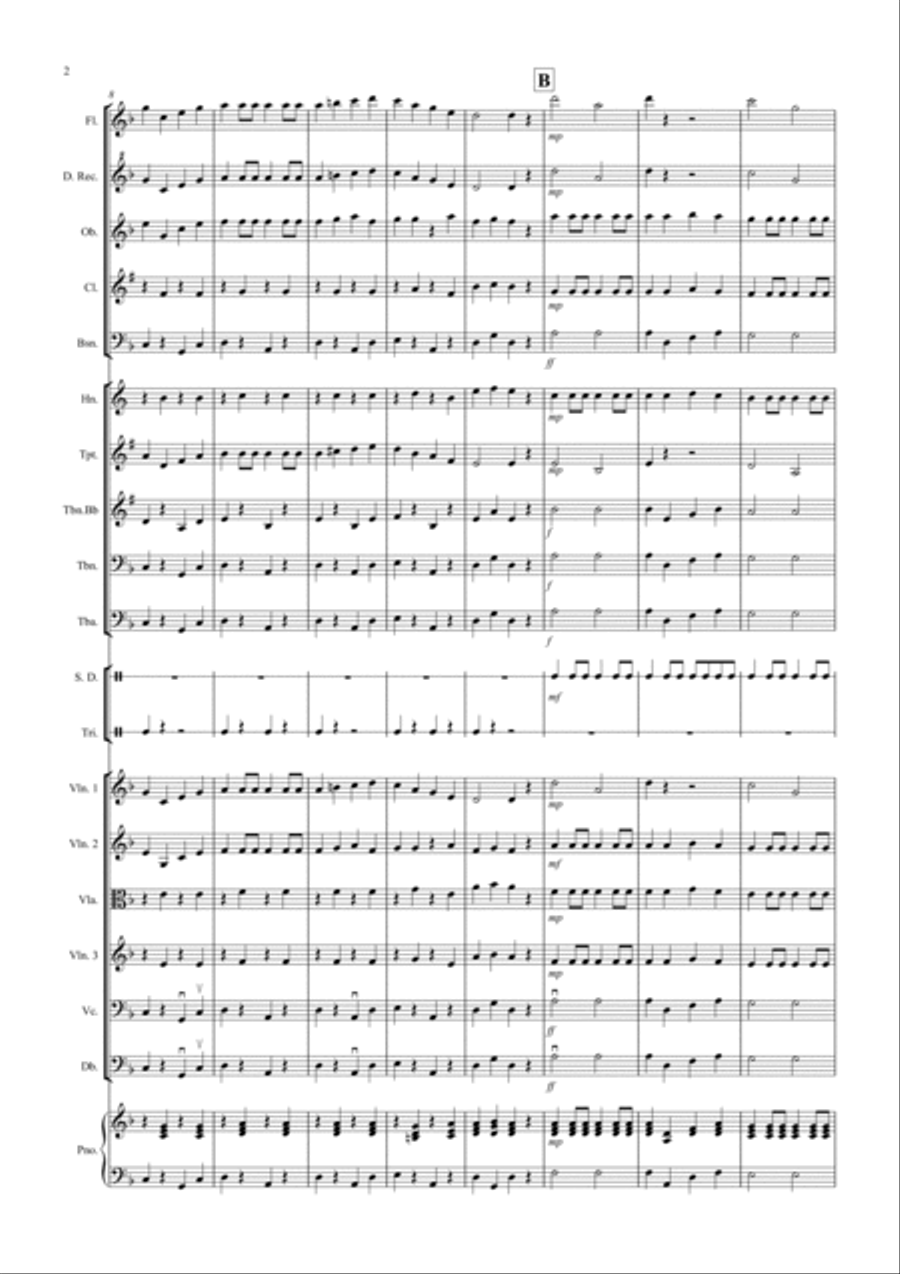 Drunken Sailor for School Orchestra Full Orchestra scores gallery preview page 2