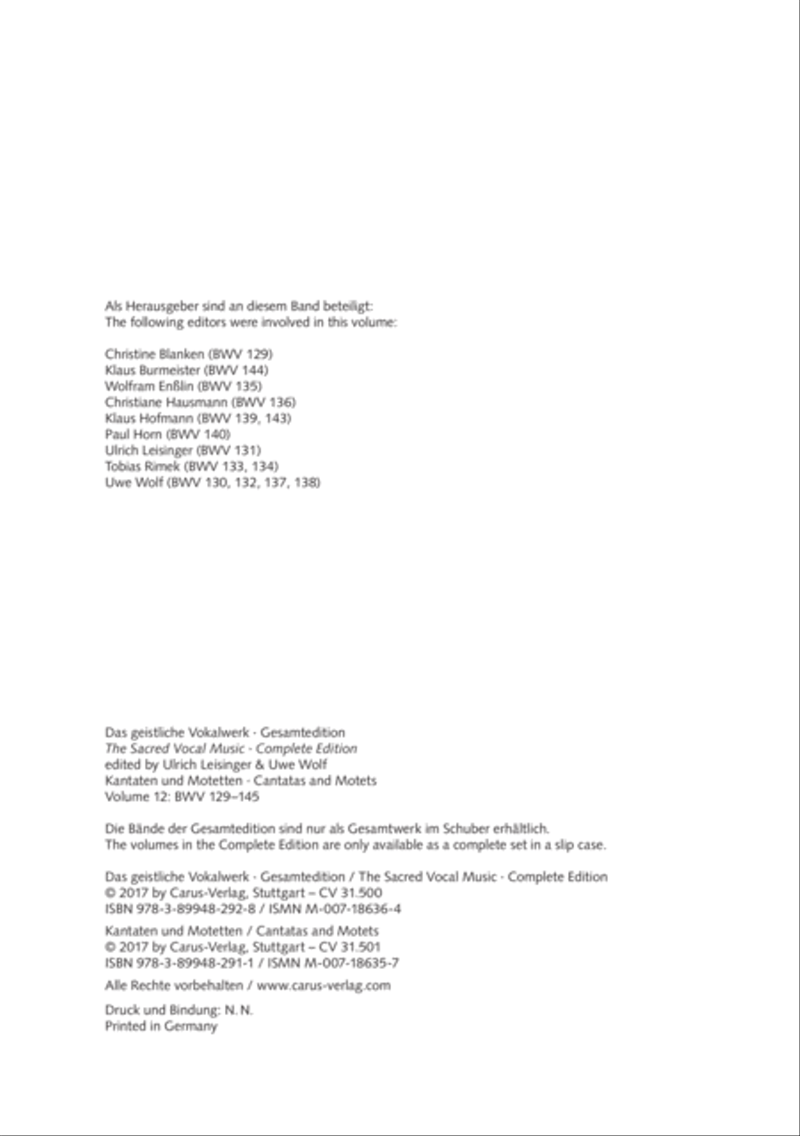 The Complete Sacred Vocal Works (Das geistliche Vokalwerk) Voice scores gallery preview page 3