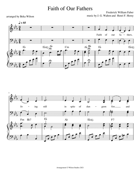 Faith of Our Fathers--SATB choir image number null