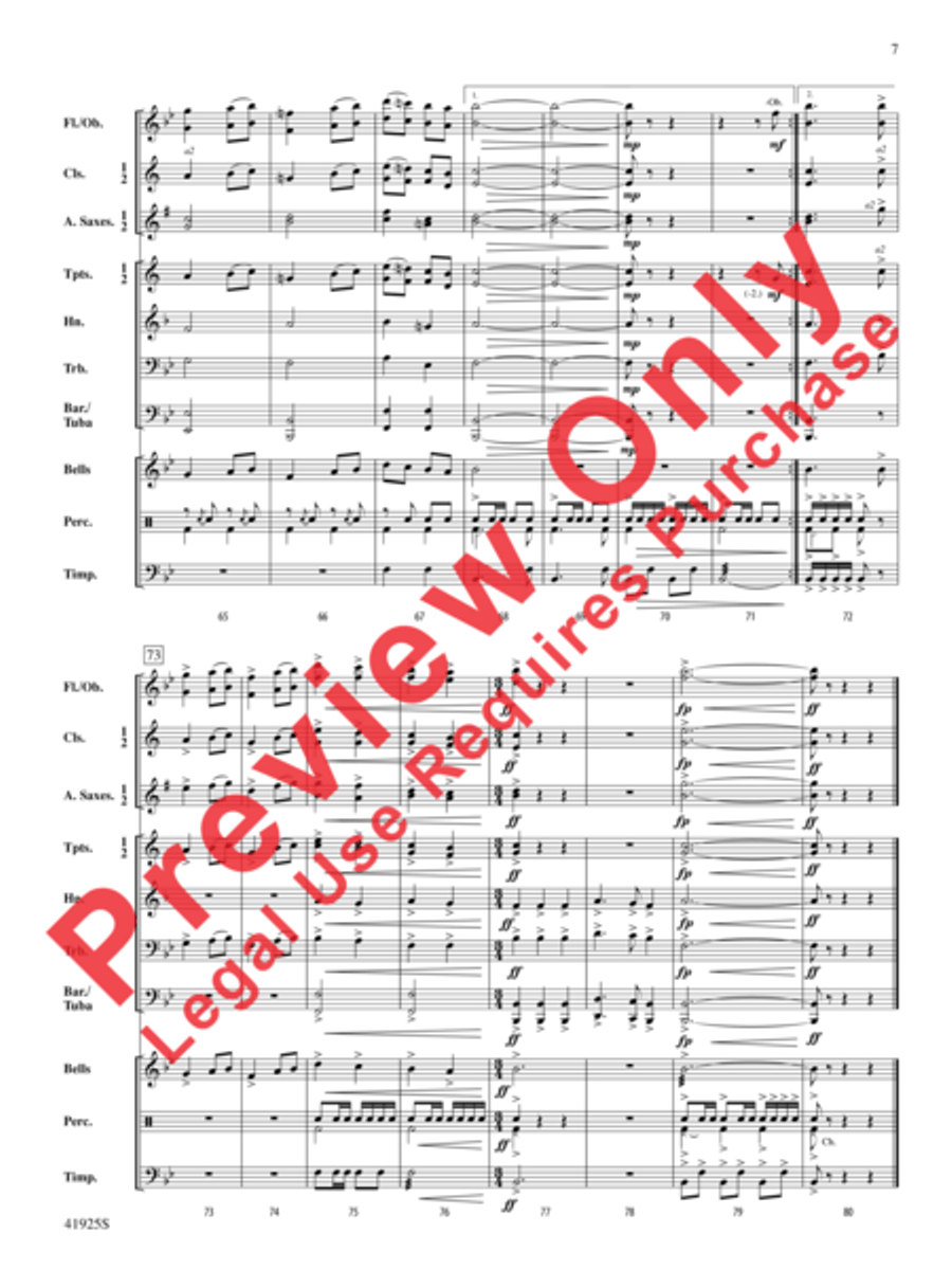 Two Scandinavian Melodies Concert Band scores gallery preview page 7