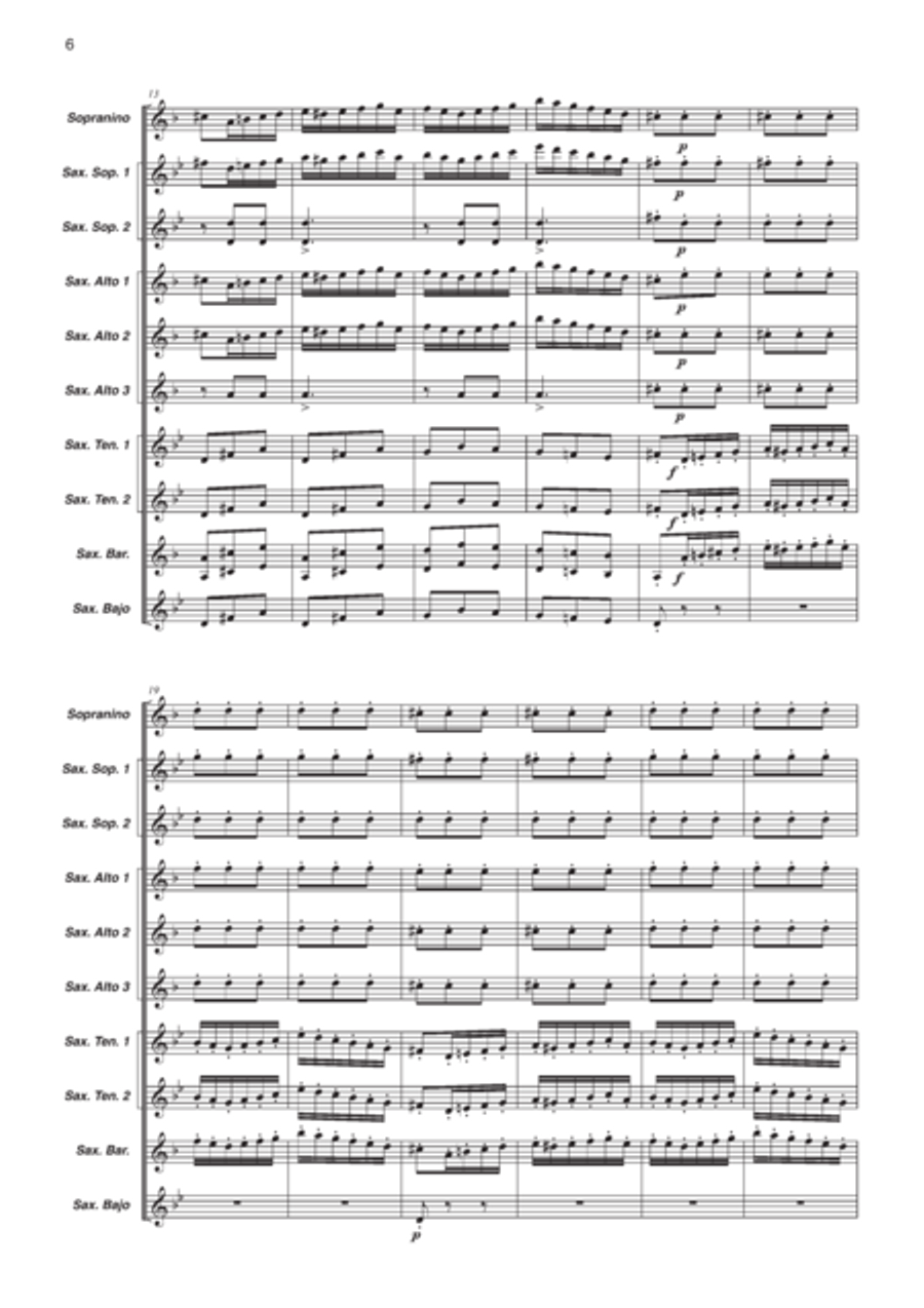 La Boda de Luis Alonso Intermezzo Saxophone scores gallery preview page 3