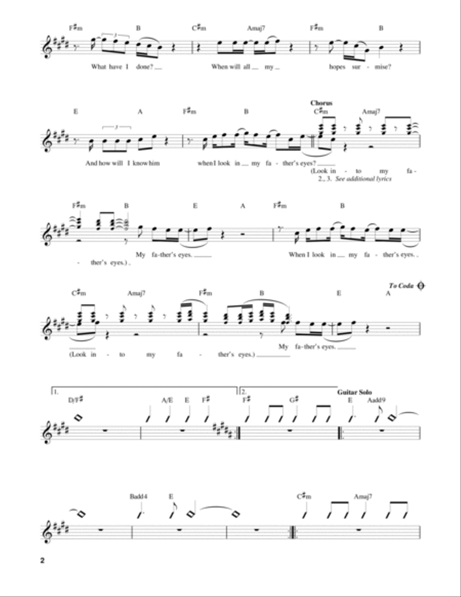 My Father's Eyes My Father's Eyes Acoustic Guitar scores gallery preview page 2