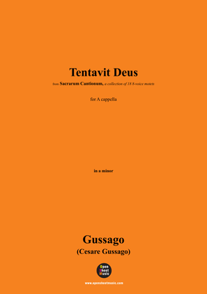 Book cover for Gussago-Tentavit Deus,for A cappella
