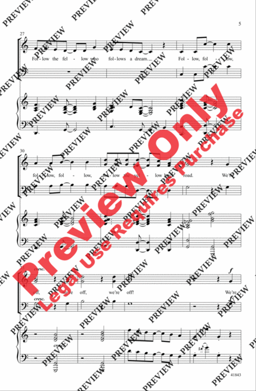 Ease on Down the Yellow Brick Road 3-Part scores gallery preview page 5