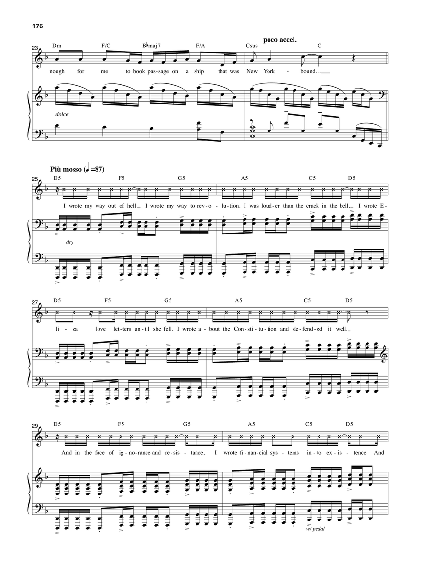 Hurricane (from Hamilton) Piano, Vocal scores gallery preview page 3