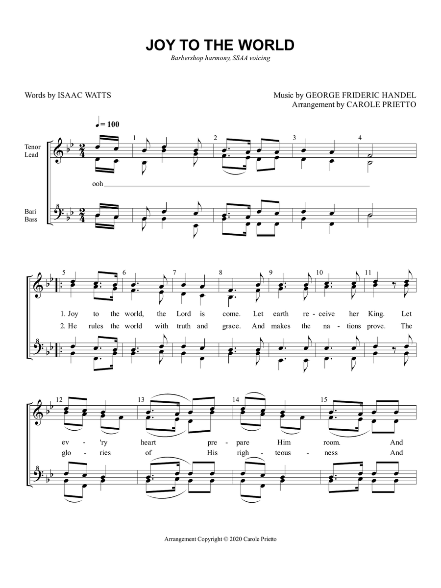 Joy to the World SSAA scores gallery preview page 1
