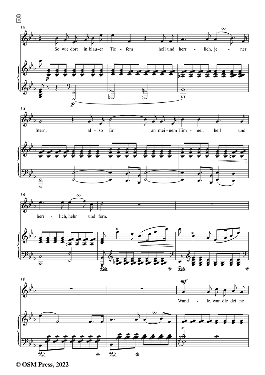 Schumann-Er,der Herrlichste von allen,Op.42 No.2,in E flat Major,for Voice and Piano by Robert Schumann Piano, Vocal - Digital Sheet Music page 4