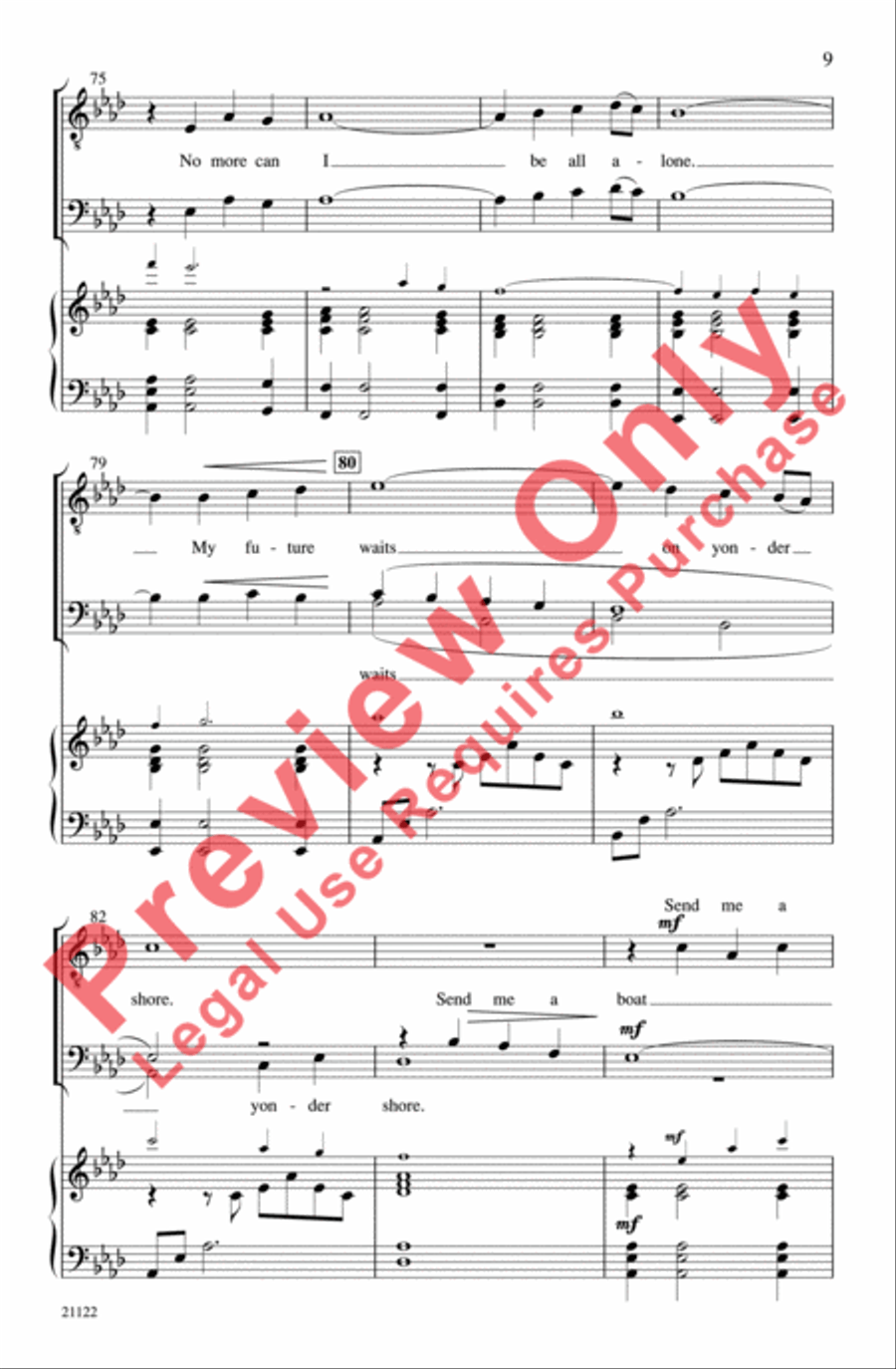 'Cross the Wide Missouri 'Cross the Wide Missouri Men's Choir scores gallery preview page 9