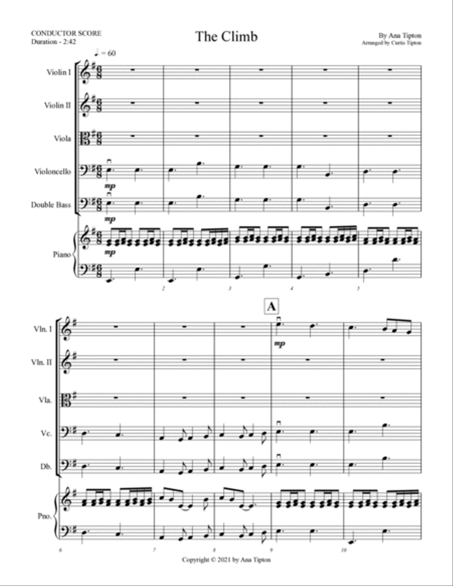 The Climb String Orchestra scores gallery preview page 2