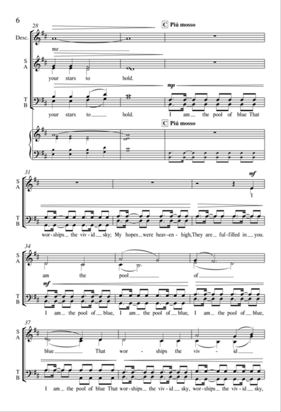 Peace Flows into Me from For a Breath of Ecstasy 4-Part scores gallery preview page 5
