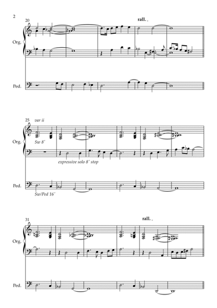 Four variations on a meditative theme, for Organ
